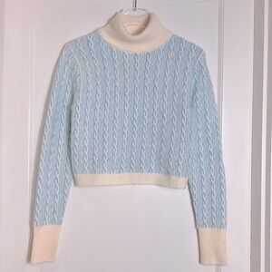 NWT River Island cable twist sweater in light blue